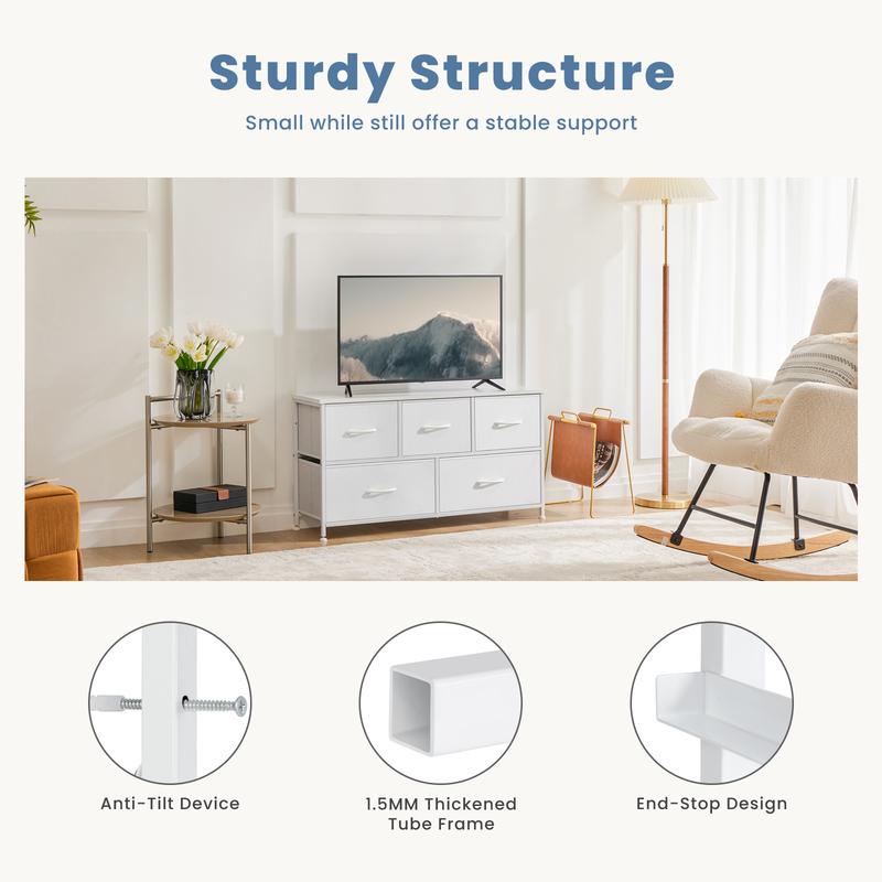 Chest of Drawers Organiser with 5 Drawers – Multipurpose Sideboard
