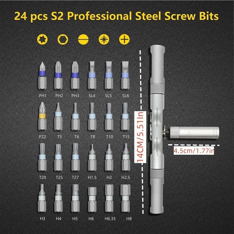 24-in-1 Ratchet Screwdriver – Portable Set
