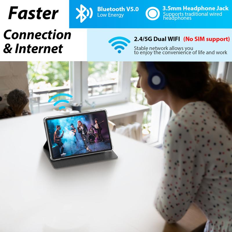 10.1" Android 14 Tablet with Keyboard and Mouse – 8GB+64GB