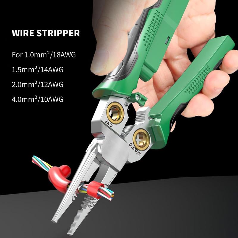 8-in-1 Pliers – Wire Stripper and Electrical Tester