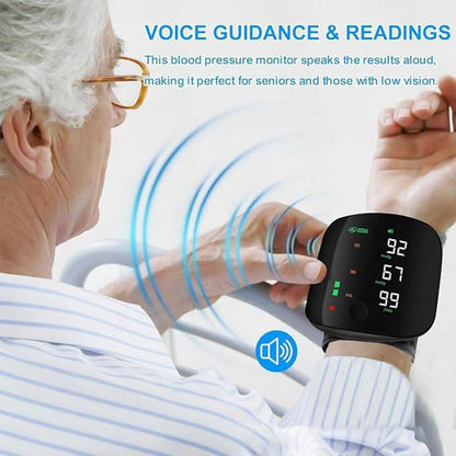 Digital Wrist Blood Pressure Monitor – Touchscreen LED Display