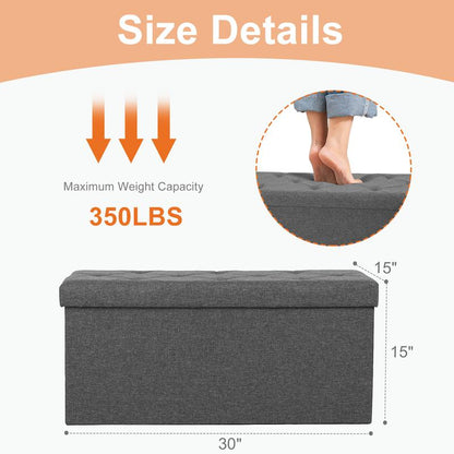 Le Banc Coffre "Luxe Lin" Pliant 3-en-1