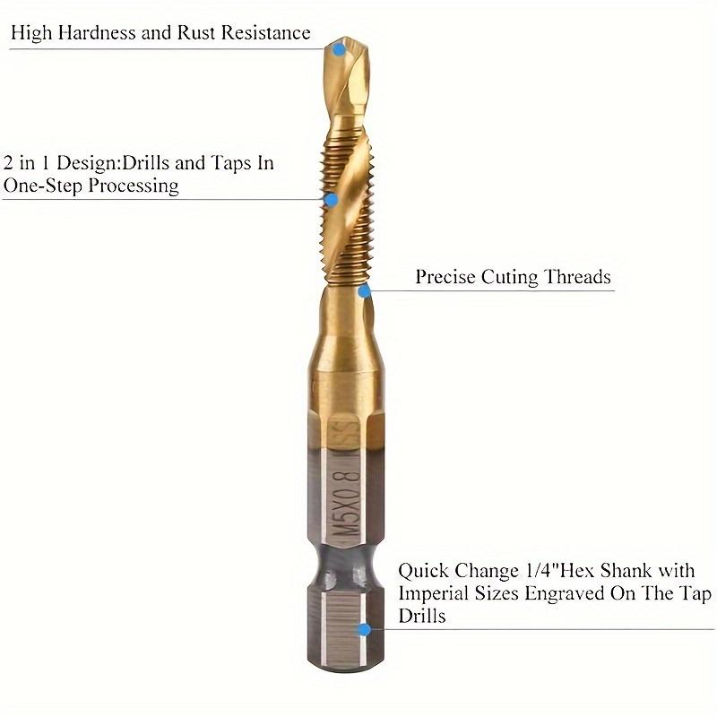 Set of 6 Male Drill Bits M3-M10 – Drill and Thread