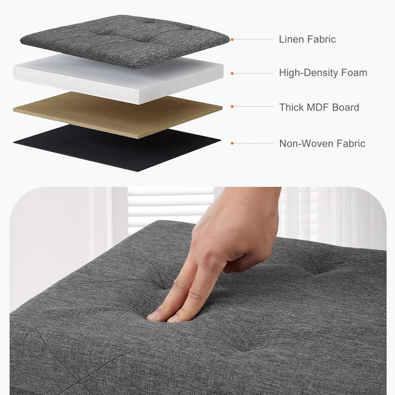 Le Banc Coffre "Luxe Lin" Pliant 3-en-1