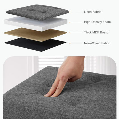 Le Banc Coffre "Luxe Lin" Pliant 3-en-1