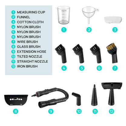 12-in-1 Portable Steam Cleaner – Home and Car