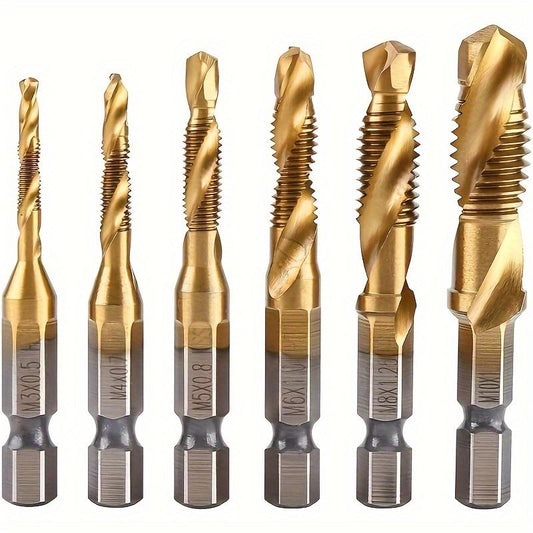 Set of 6 Male Drill Bits M3-M10 – Drill and Thread